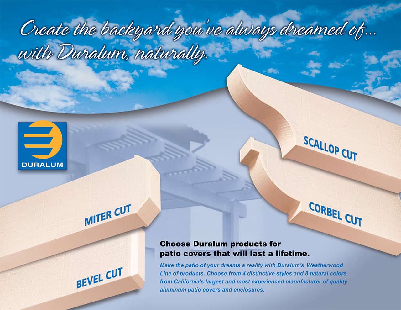 Reference chart of rafter tail end-cap styles